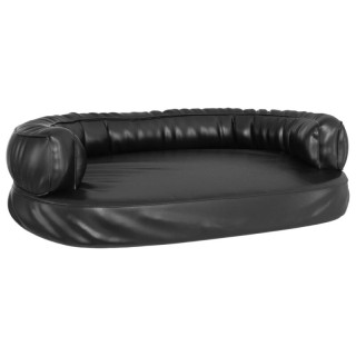 VidaXL Hundebett Ergonomisch Kunstleder schwarz L