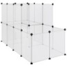 VidaXL Kleintierkäfig PP Stahl Freigehege Transparent/Schwarz