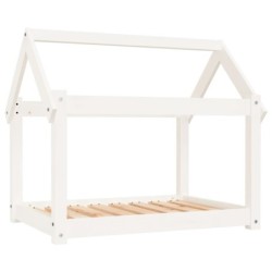 VidaXL Hundebett L (81x60x70 cm) aus Kiefernholz weiß