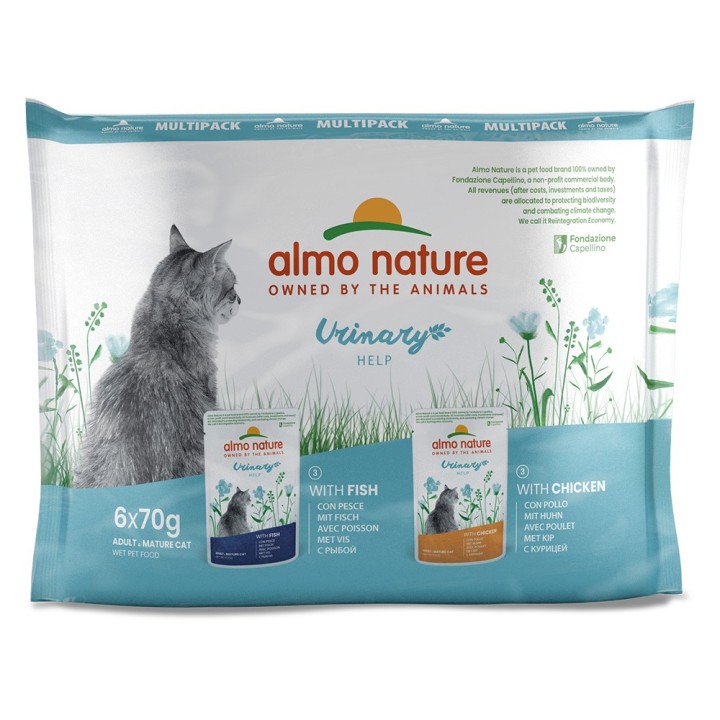 Almo Nature Holistic Urinary Help 6 x 70 g Fisch & Huhn