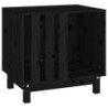VidaXL Hundehütte Massivholz Kiefer Hundehöhle Hundebett schwarz 60 cm, 45 cm, 57 cm