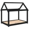 VidaXL Hundebett XL (101x70x90 cm) aus Kiefernholz schwarz