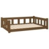 VidaXL Hundebett Massivholz Kiefer braun/ beige 75,5 cm, 28 cm, 1,055 m