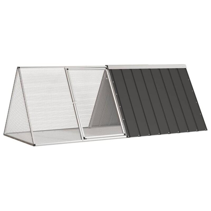 VidaXL Kaninchenkäfig Stahl Verzinkt Hasenstall Kaninchenstall mehrere Auswahl 2,015 m, 80,5 cm, 71 cm