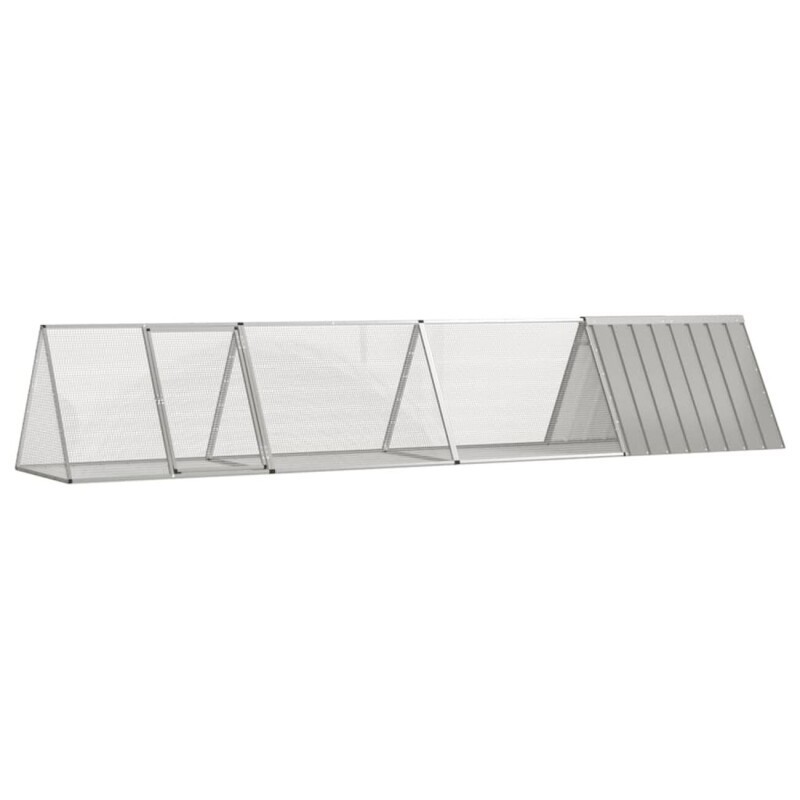 VidaXL Kaninchenkäfig Stahl Verzinkt Hasenstall Kaninchenstall 4,035 m, 80,5 cm, 71 cm