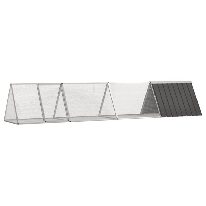 VidaXL Kaninchenkäfig Stahl Verzinkt Hasenstall Kaninchenstall mehrere Auswahl 4,035 m, 80,5 cm, 71 cm