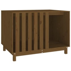 VidaXL Hundehütte Massivholz Kiefer Hundehöhle Hundebett braun 1 m, 70 cm, 72 cm