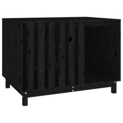VidaXL Hundehütte Massivholz Kiefer Hundehöhle Hundebett schwarz 1 m, 70 cm, 72 cm