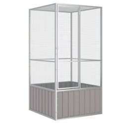 VidaXL Vogelkäfig aus verzinktem Stahl 1,11 m, 1,07 m, 2,115 m