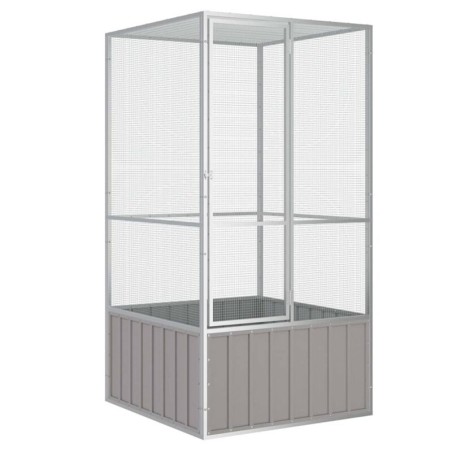 VidaXL Vogelkäfig aus verzinktem Stahl 1,11 m, 1,07 m, 2,115 m