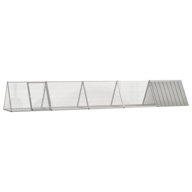 VidaXL Kaninchenkäfig Stahl Verzinkt Hasenstall Kaninchenstall 5,045 m, 80,5 cm, 71 cm