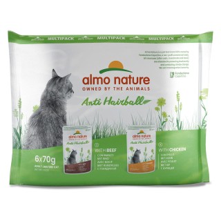 Almo Nature Holistic Anti Hairball 6 x 70 g Huhn & Rind