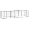 VidaXL Outdoor Hundezwinger aus verzinktem Stahl 7,7 m, 2,2 m, 1,8 m