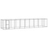 VidaXL Outdoor Hundezwinger aus verzinktem Stahl 9,9 m, 2,2 m, 1,8 m