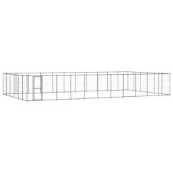 VidaXL Outdoor Hundezwinger aus verzinktem Stahl 12,1 m, 6,6 m, 1,8 m