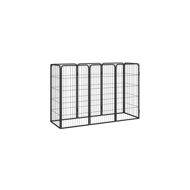 VidaXL Hunde Laufstall Stahl Pulverbeschichtet Freilaufgehege