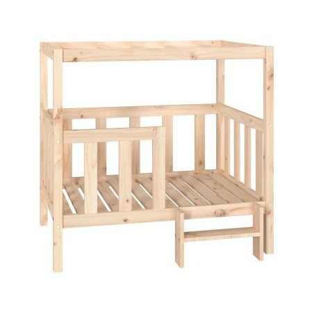 VidaXL erhöhtes Hundebett aus Kiefernholz naturfarben 83,5 cm, 1 m, 83,5 cm