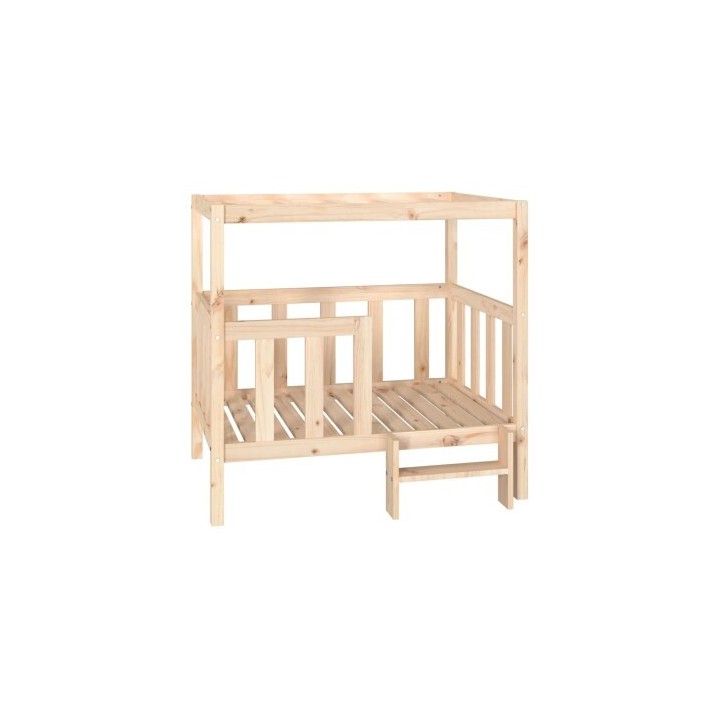 VidaXL erhöhtes Hundebett aus Kiefernholz naturfarben 83,5 cm, 1 m, 83,5 cm