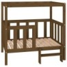 VidaXL erhöhtes Hundebett aus Kiefernholz braun 83,5 cm, 1 m, 83,5 cm