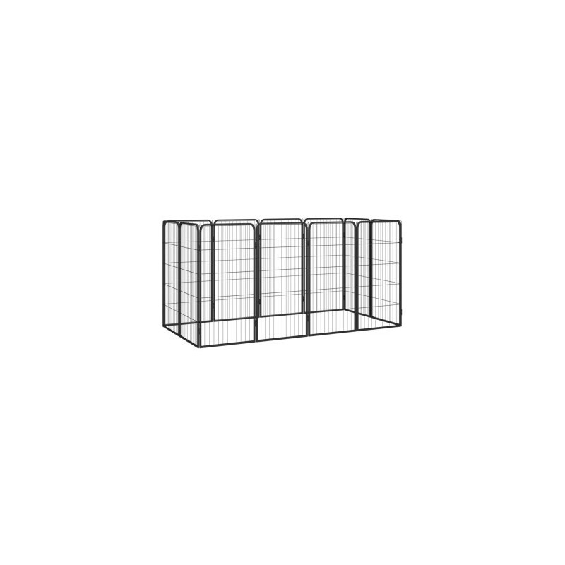 VidaXL Hunde Laufstall Stahl Pulverbeschichtet Freilaufgehege mehrere Auswahl 2 m, 1 m, 1 m