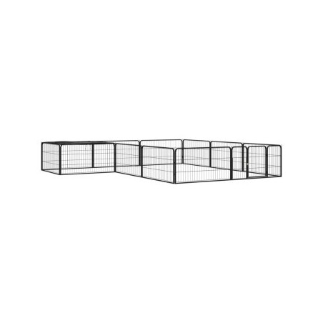 VidaXL Hunde Laufstall Stahl Pulverbeschichtet Freilaufgehege mehrere Auswahl 3 m, 3 m, 50 cm