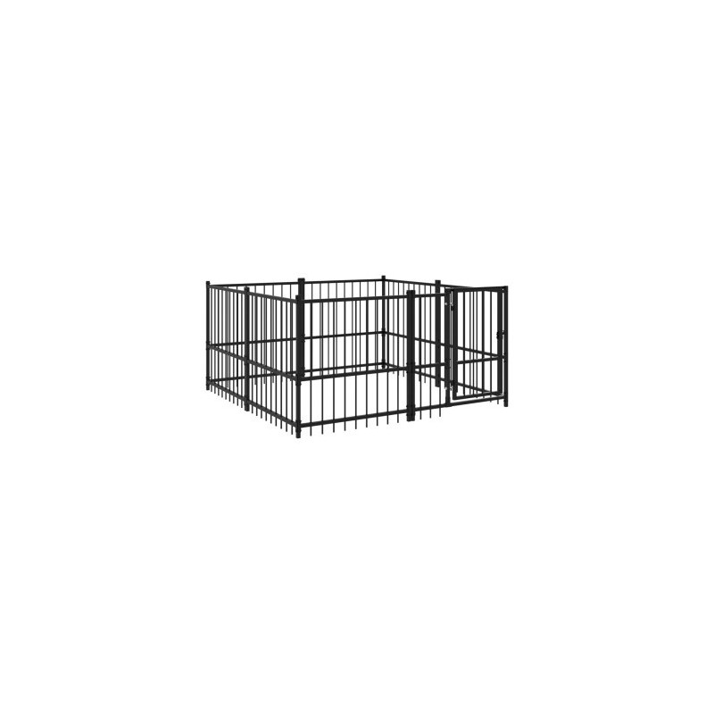 VidaXL Outdoor Hundezwinger Stahl 1,94 m, 1,935 m, 1 m