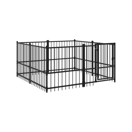 VidaXL Outdoor Hundezwinger Stahl 1,94 m, 1,935 m, 1 m
