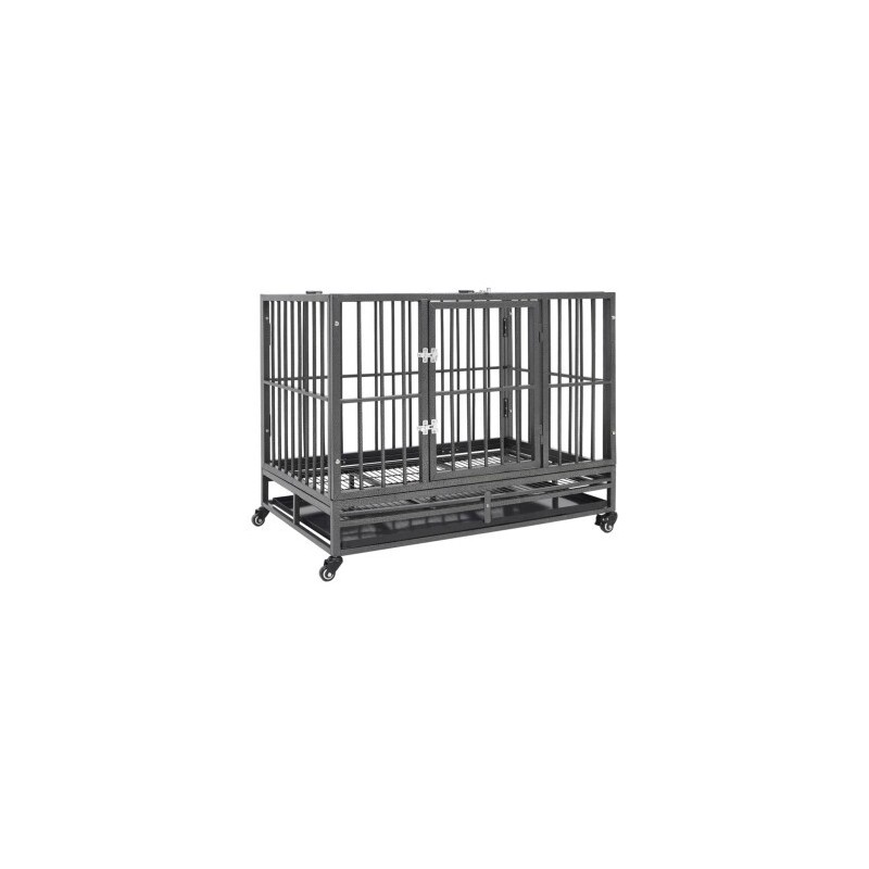 VidaXL Hundekäfig mit Rollen aus Stahl 1,02 m, 72 cm, 85 cm