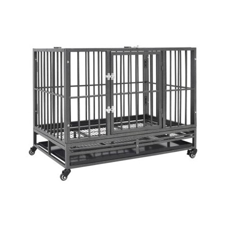 VidaXL Hundekäfig mit Rollen aus Stahl 1,02 m, 72 cm, 85 cm