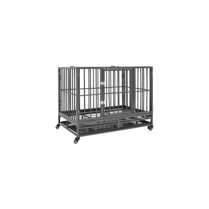 VidaXL Hundekäfig mit Rollen aus Stahl 1,02 m, 72 cm, 85 cm