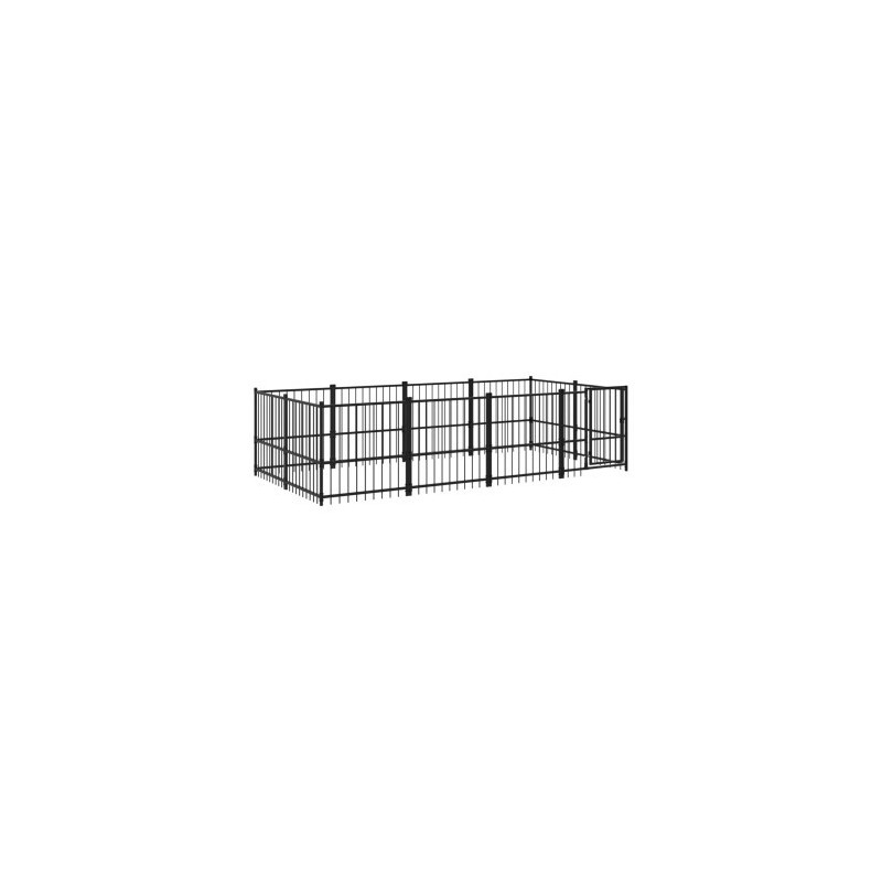 VidaXL Outdoor Hundezwinger Stahl 3,88 m, 1,935 m, 1 m