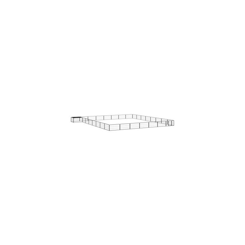 VidaXL Hunde Laufstall / Freilaufgehege mit Unterstand 8 m, 8 m, 50 cm