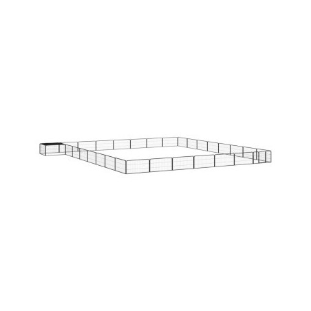 VidaXL Hunde Laufstall / Freilaufgehege mit Unterstand 8 m, 8 m, 50 cm