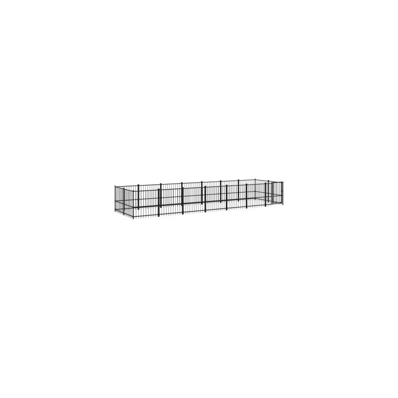 VidaXL Outdoor Hundezwinger Stahl 6,79 m, 1,935 m, 1 m