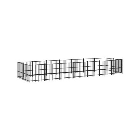VidaXL Outdoor Hundezwinger Stahl 6,79 m, 1,935 m, 1 m