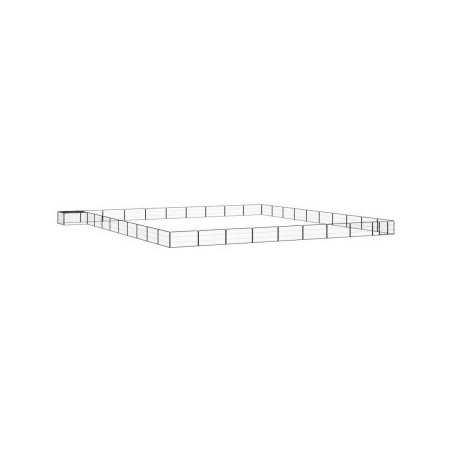 VidaXL Hunde Laufstall / Freilaufgehege mit Unterstand 10 m, 10 m, 50 cm