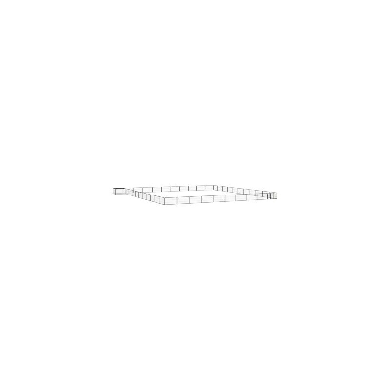 VidaXL Hunde Laufstall / Freilaufgehege mit Unterstand 11 m, 11 m, 50 cm