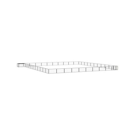 VidaXL Hunde Laufstall / Freilaufgehege mit Unterstand 11 m, 11 m, 50 cm