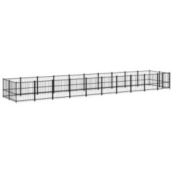 VidaXL Outdoor Hundezwinger Stahl 9,7 m, 1,935 m, 1 m