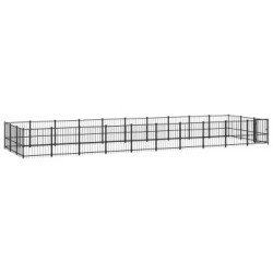 VidaXL Outdoor Hundezwinger Stahl 9,7 m, 2,91 m, 1 m