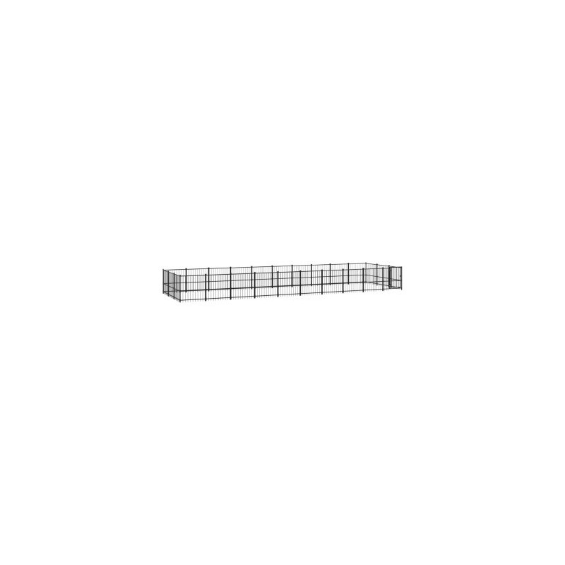 VidaXL Outdoor Hundezwinger Stahl 9,7 m, 2,91 m, 1 m