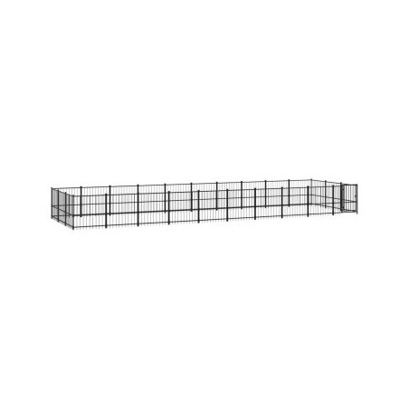 VidaXL Outdoor Hundezwinger Stahl 9,7 m, 2,91 m, 1 m