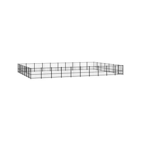 VidaXL Outdoor Hundezwinger Stahl 9,7 m, 6,79 m, 1 m