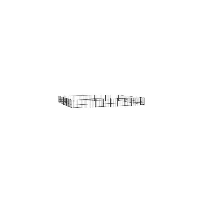 VidaXL Outdoor Hundezwinger Stahl 9,7 m, 8,73 m, 1 m