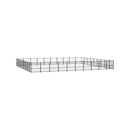 VidaXL Outdoor Hundezwinger Stahl 9,7 m, 8,73 m, 1 m