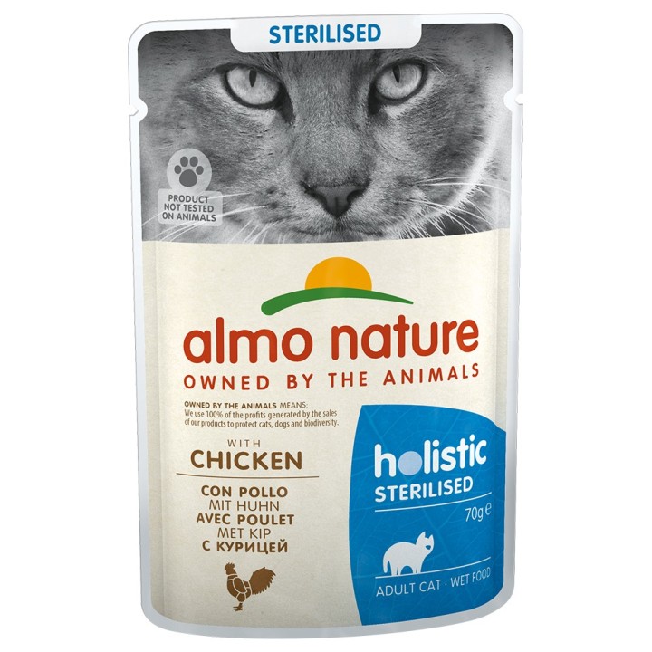 Almo Nature Holistic Sterilised  - 6 x 70 g Huhn