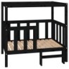 VidaXL erhöhtes Hundebett aus Kiefernholz schwarz 83,5 cm, 1 m, 83,5 cm