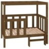 VidaXL erhöhtes Hundebett aus Kiefernholz braun 83,5 cm, 1 m, 83,5 cm