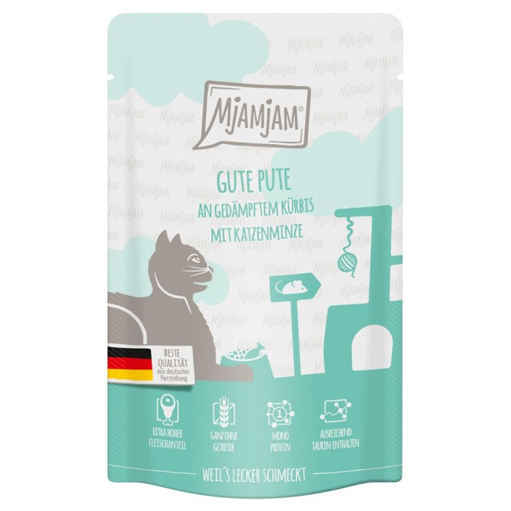 MjAMjAM Quetschie 12 x 125 g - gute Pute an gedämpftem Kürbis