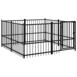 VidaXL Outdoor Hundezwinger Stahl 1,94 m, 1,935 m, 1 m